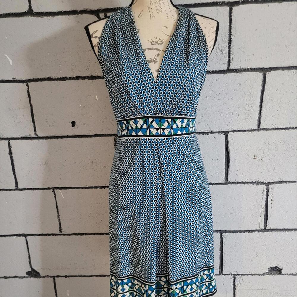 Bundle Sale! Max Studio Blue Patterned Halter Dre… - image 2
